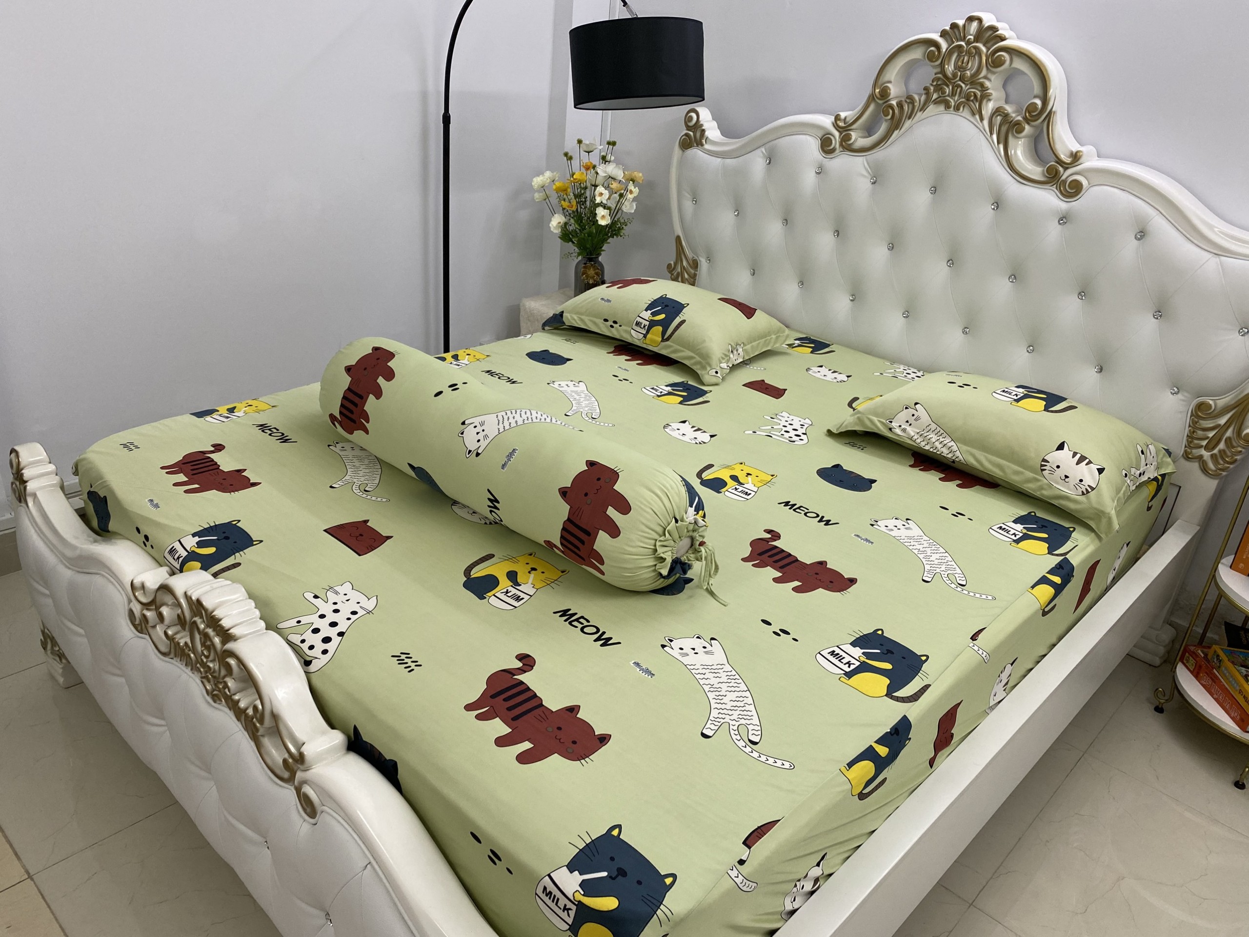 Bộ Drap Thun Lạnh Hàn Quốc cực bền màu , đủ size