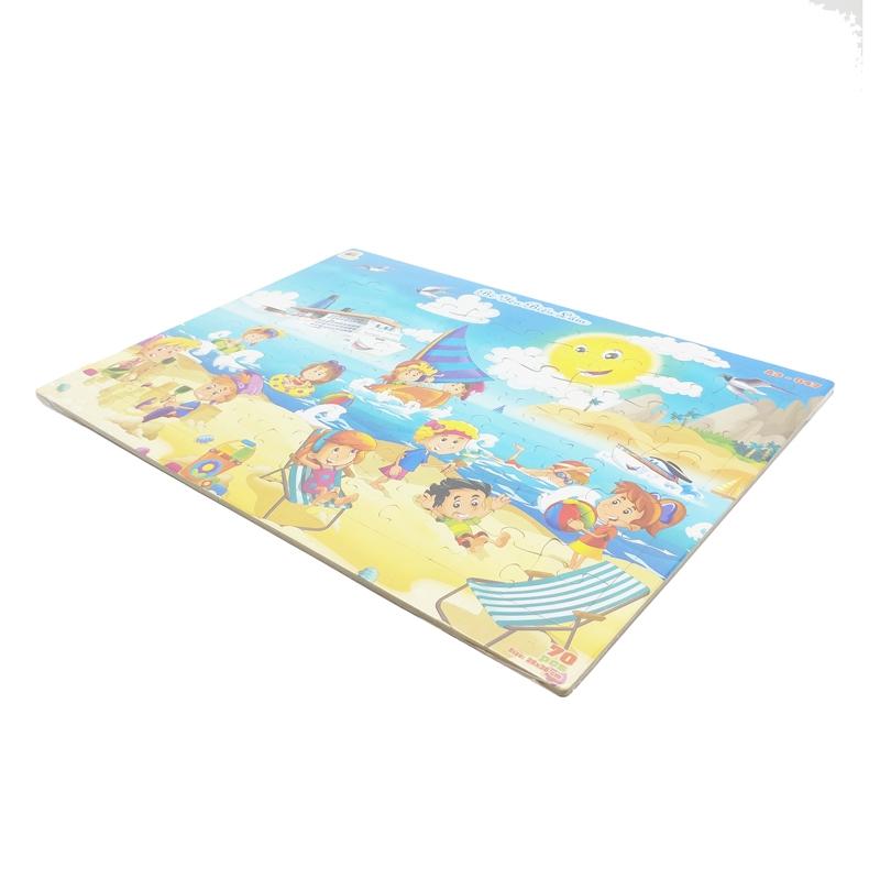 Bộ Xếp Hình Khổ A3 Puzzle Minh Châu 70-047 - Bé Yêu Biển Lắm (70 Mảnh Ghép)