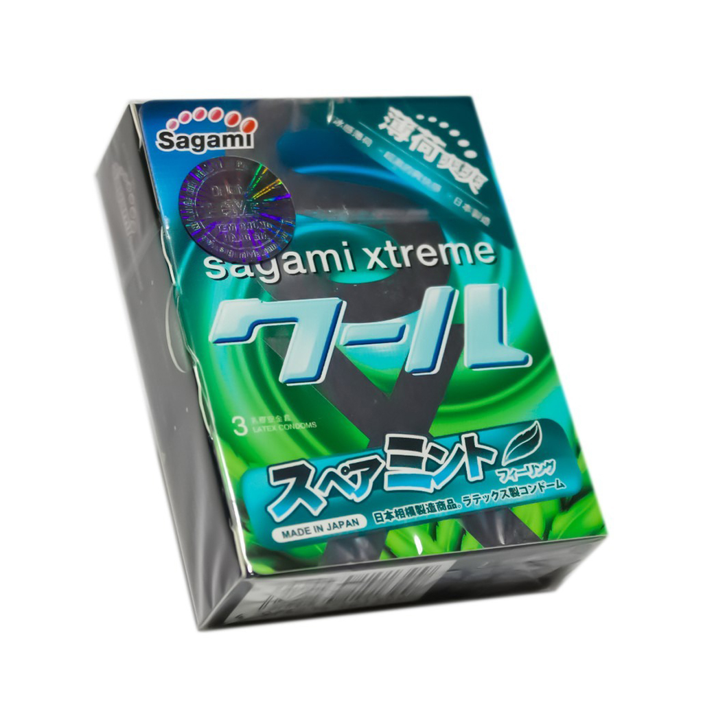 Bao Cao Su Bạc Hà Sagami Spearmint + BCS Chống Xuất Tinh Sớm Có Gai Power Men Cá Ngựa Bạc - 100% Hàng Chính Hãng - Che Tên Sản Phẩm