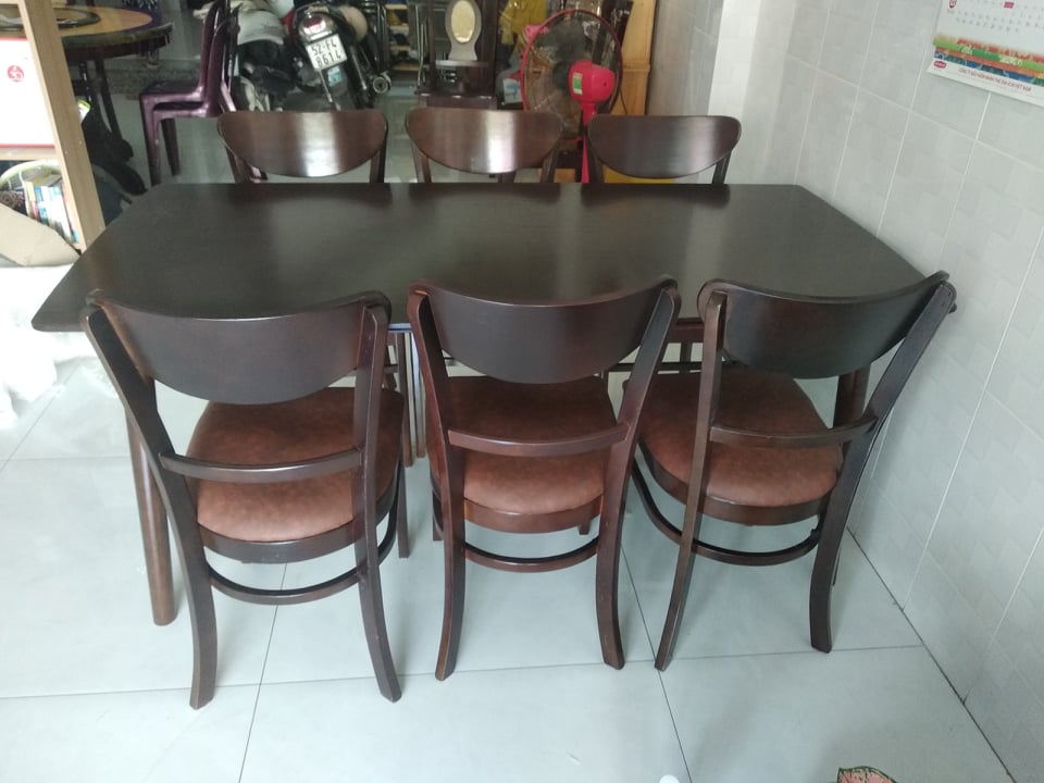Free ship Bộ bàn ăn Mango 6 ghế hàng đẹp. hcm biên hòa bình dương