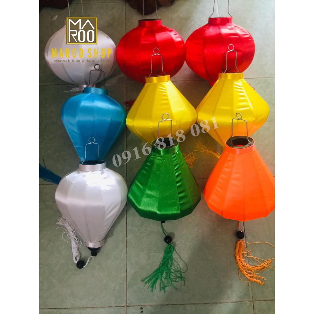COMBO 10 đèn lồng Hội An size 30 cm vải phi bóng trang trí ngoài trời bền đẹp