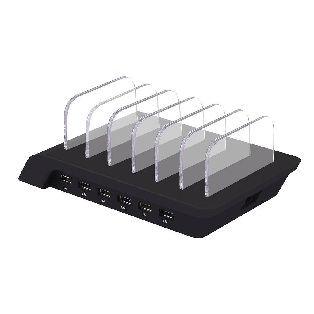 Multi Port Fast Charging USB Phone Charger Station Dock Stand US Plug