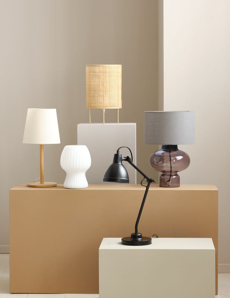 Đèn bàn | JYSK Patrik | nhựa PP/sắt | đen | DK14xC45cm