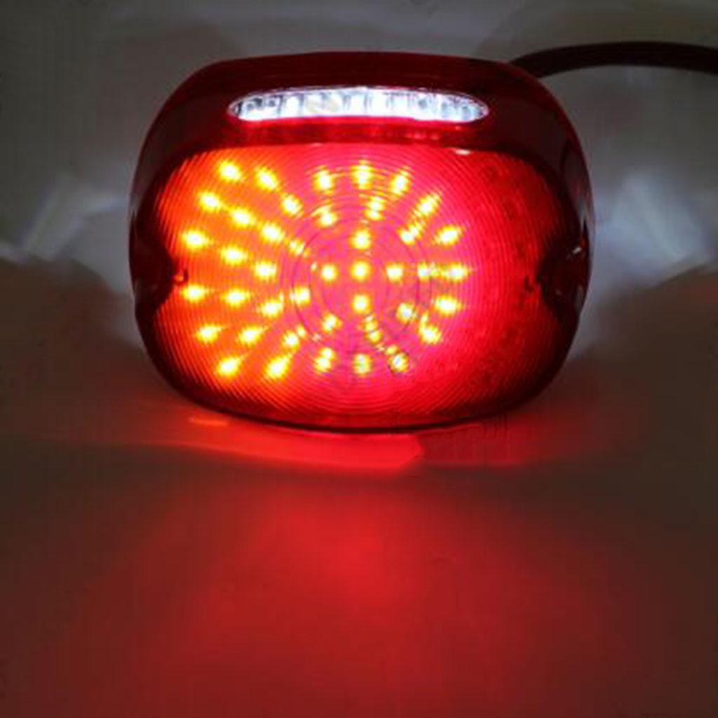Smoke LED Tail Brake Turn Light for 91-10 Sportster Lay Down