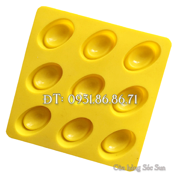 Khuôn silicon 9 thỏi vàng – Mã số 1003