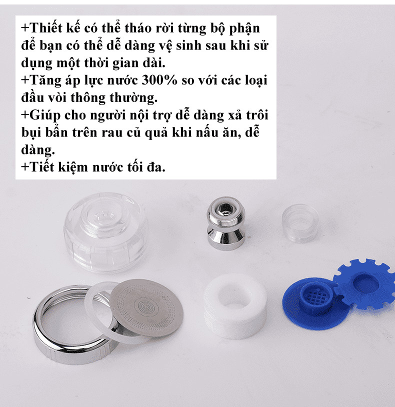 Đầu lọc nước sạch cho vòi nước lavabor, bồn rửa chén