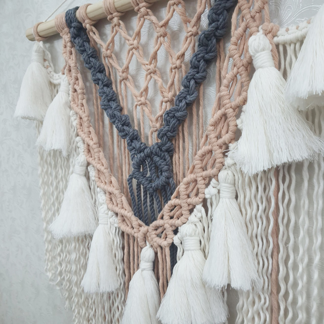 Mành macrame trang trí nhà cửa