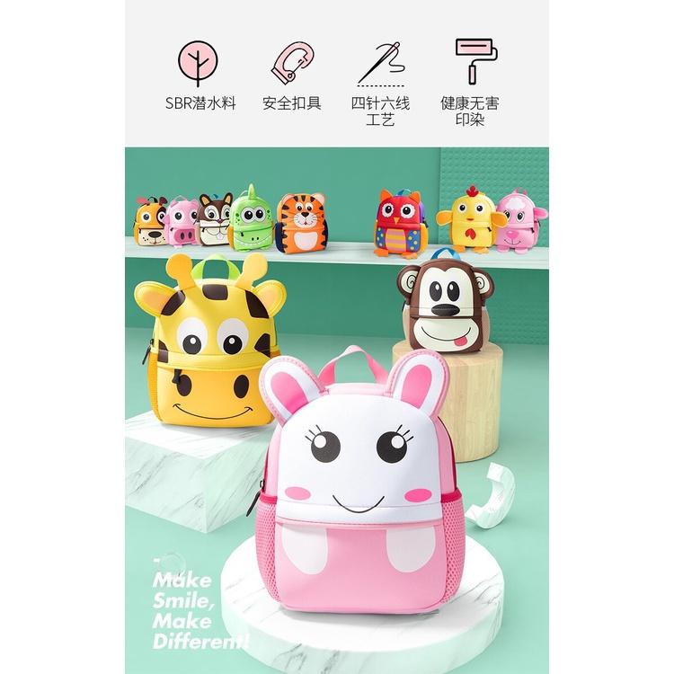 BaLo cho bé mầm non ToChang BK781 cao cấp, siêu nhẹ, chống nước với Hình thú 3D