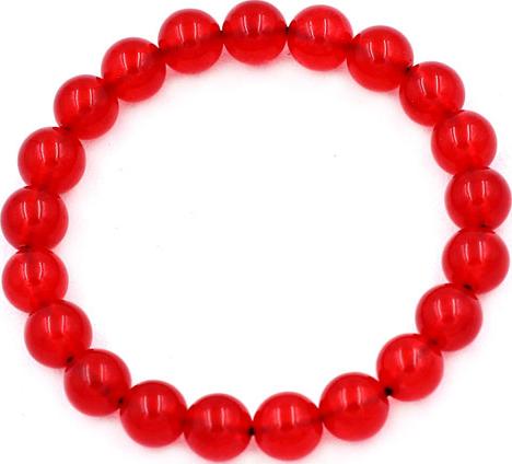 Vòng tay chuỗi hạt thạch anh đỏ 8 ly 21 hạt - hợp mệnh Hỏa, mệnh Thổ