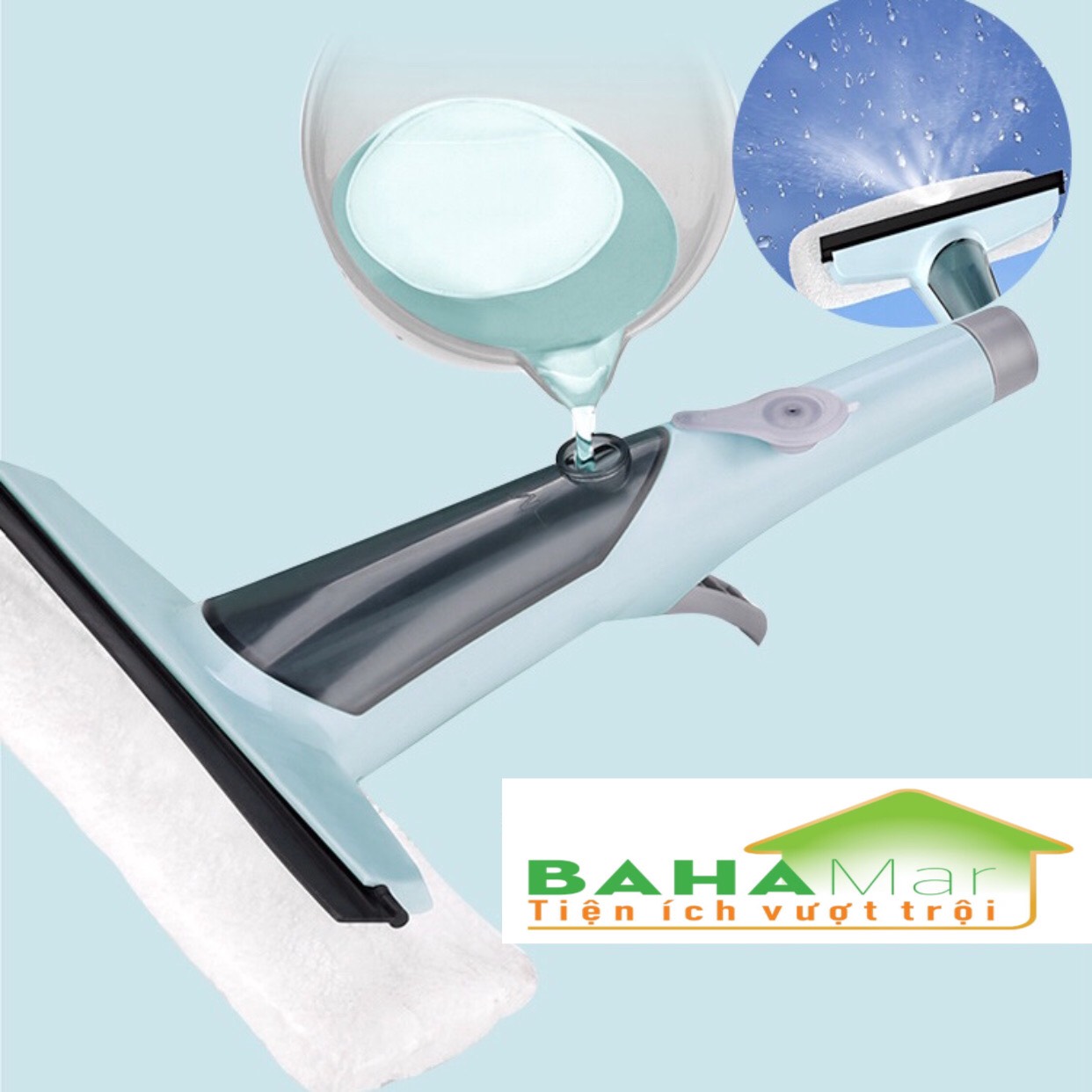 CÂY LAU - GẠT KÍNH ĐA NĂNG TỰ ĐỘNG PHUN XỊT NƯỚC "BAHAMAR" Đơn giản hóa việc LAU KÍNH từ kính cửa, vách kính... và giảm tối đa thời gian dùng cho việc vệ sinh kính.