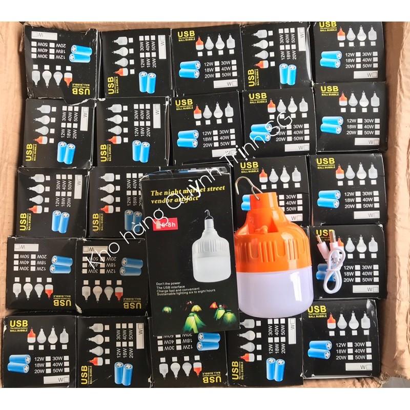 Bóng đèn tích điện 6-8h loại 40w sạc tích điện có móc treo