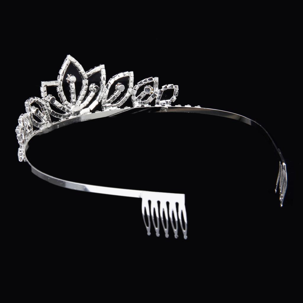Wedding Prom Bride Bridesmaid Crystal Rhinestone Crown Tiara with Comb