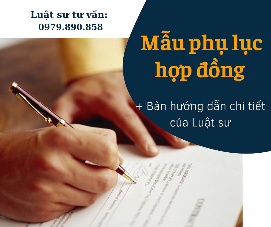 Mẫu phụ lục hợp đồng + bản hướng dẫn chi tiết của Luật sư
