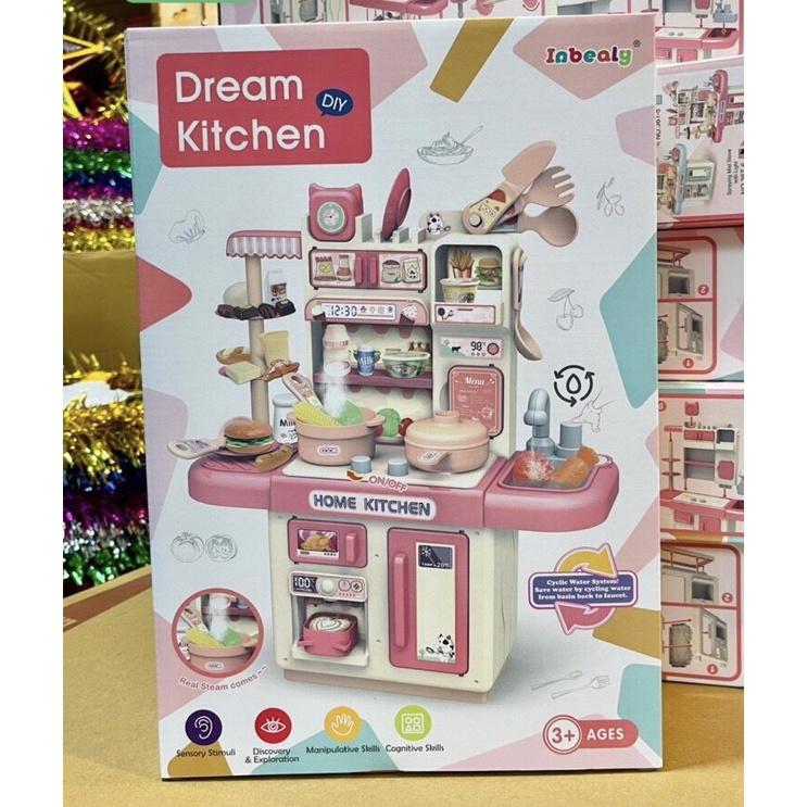 ĐỒ CHƠI BẾP NẤU ĂN DREAM KITCHEN 36CM CAO CẤP CÓ HIỆU ỨNG ĐÈN, HƠI NƯỚC VÀ PHỤ KIỆN SIÊU XINH CHO BÉ