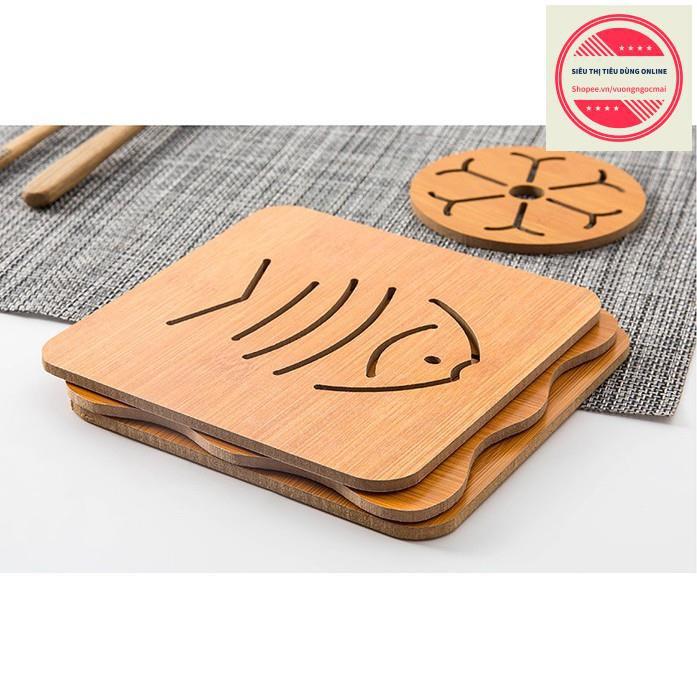 Miếng lót gỗ cách nhiệt bàn ăn, nhà bếp 14CM