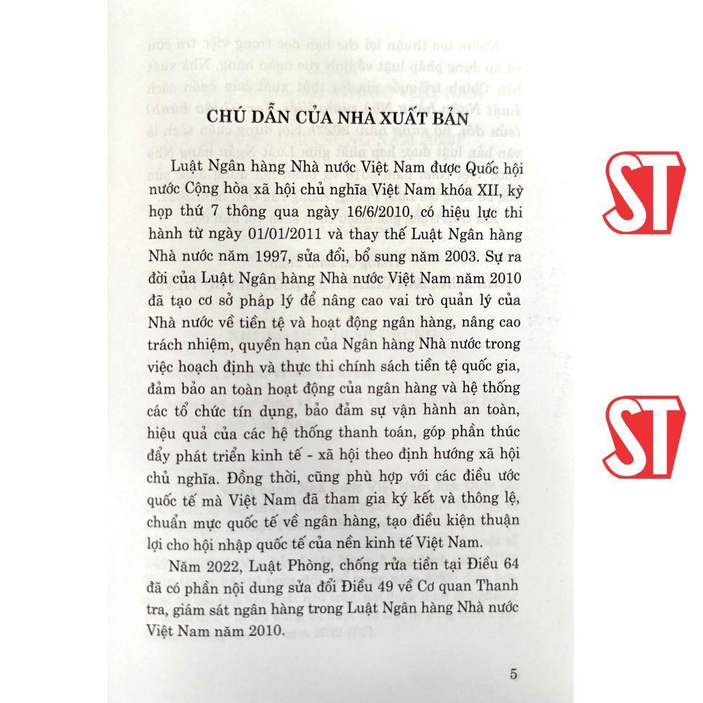 Sách - Luật Ngân Hàng Nhà Nước Việt Nam (Hiện Hành) (Sửa Đổi, Bổ Sung Năm 2022) - NXB Chính Trị Quốc Gia