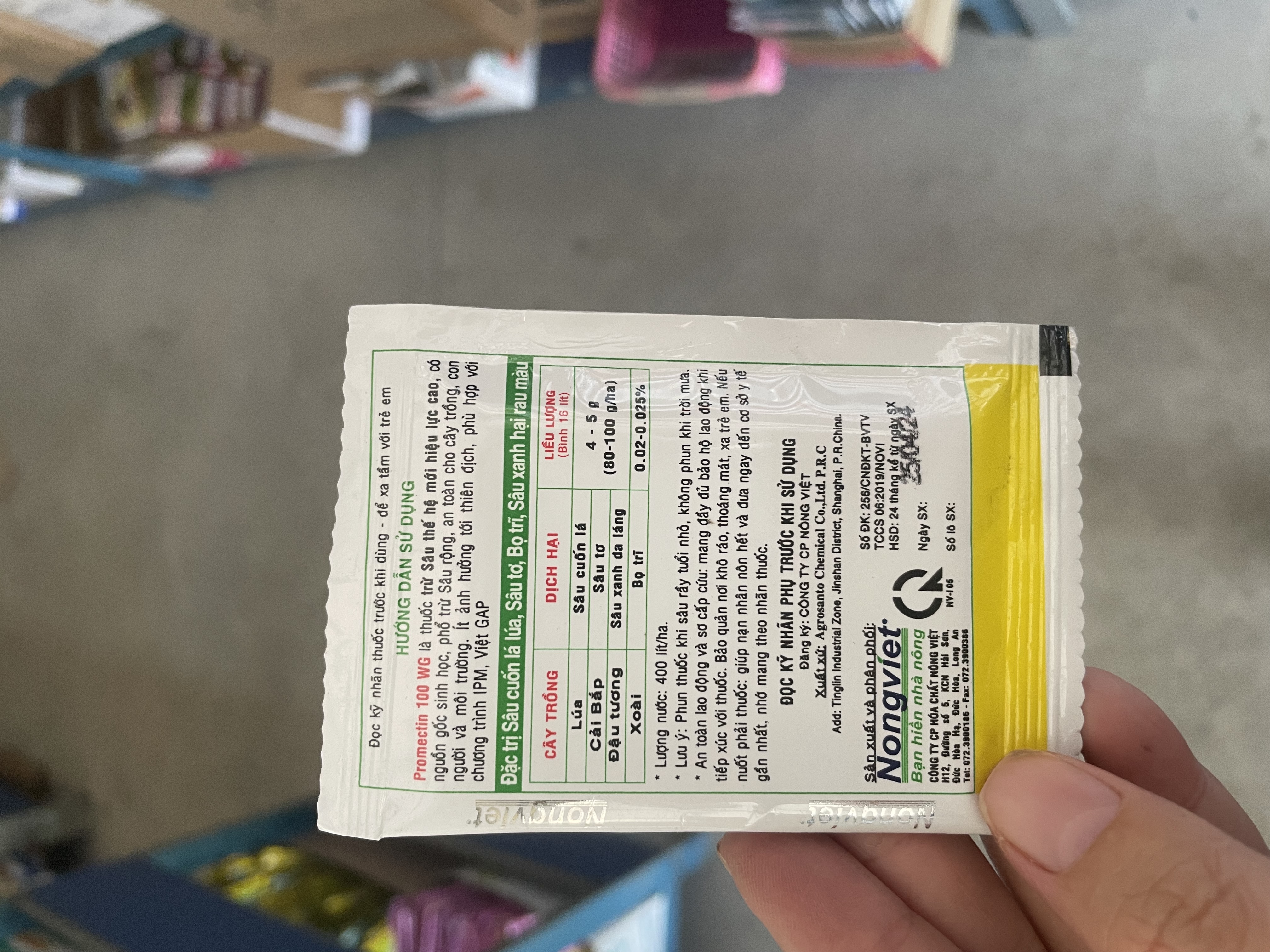 Thuốc trừ sâu cuốn lá, sâu tơ, sâu xanh, bọ trĩ Promectin (5g)