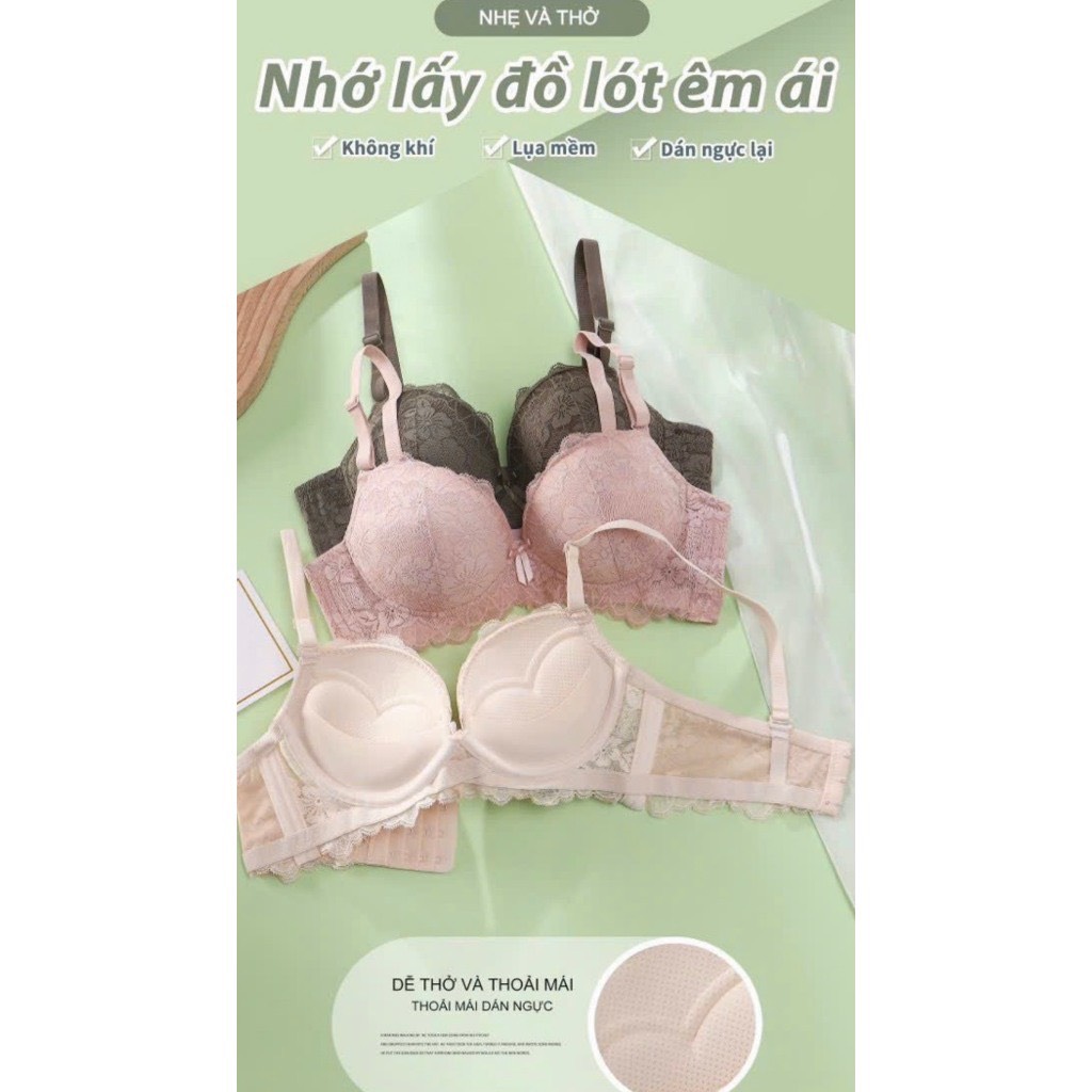 Áo Ngực Đệm Dày 5cm, Áo Lót Ren Nữ Không Gọng Đệm Tym Siêu Nâng Ngực Áo Ngực Thương Hiệu BAW mã L01