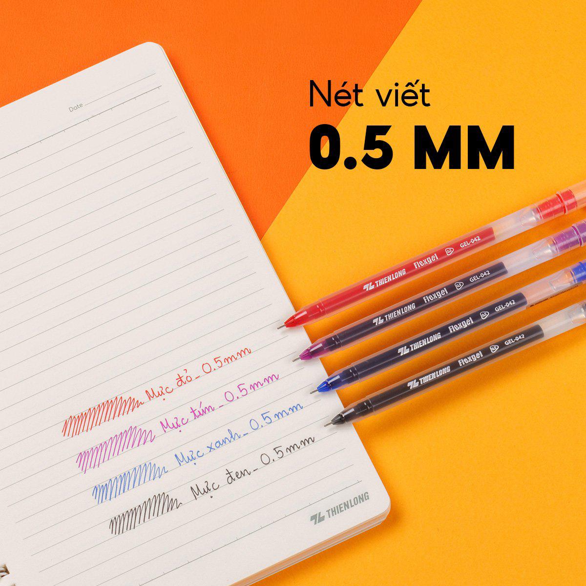 Hộp 20 Bút Gel Flexgel 0.5 mm - Thiên Long GEL-042 - Mực Xanh