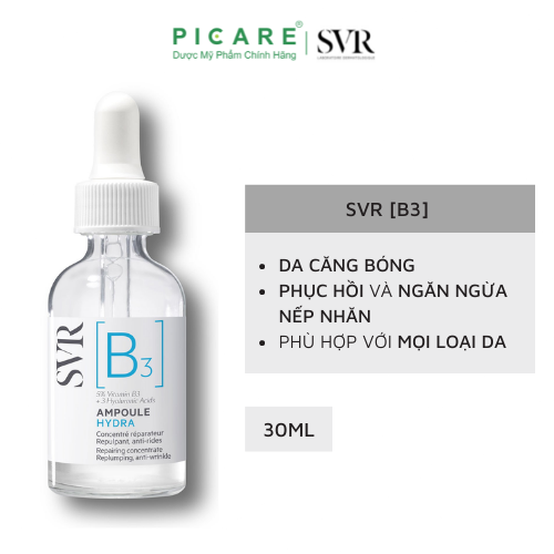 Tinh Chất Dưỡng Ẩm Căng Da SVR [B3] Ampoule Hydra 30ml