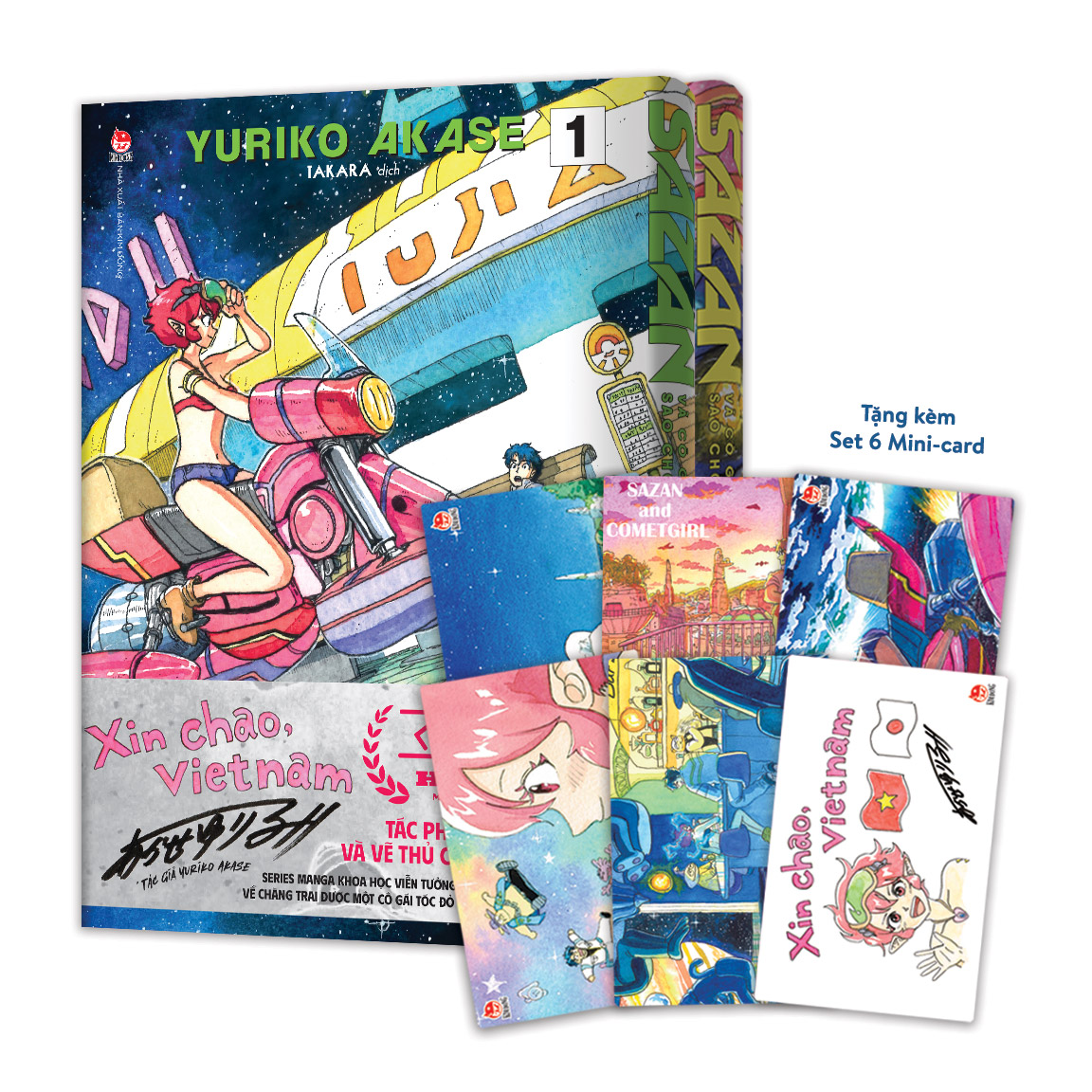 Combo Sazan Và Cô Gái Sao Chổi (2 Cuốn) [Tặng Kèm Set 6 Mini-Card]