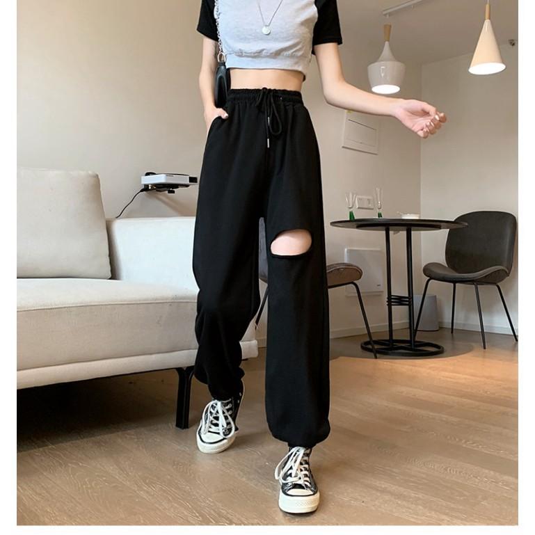 Quần dài Jogger Unisex Dài Ống Rộng Có Bo SIMPLE Ulzzang CRQ025