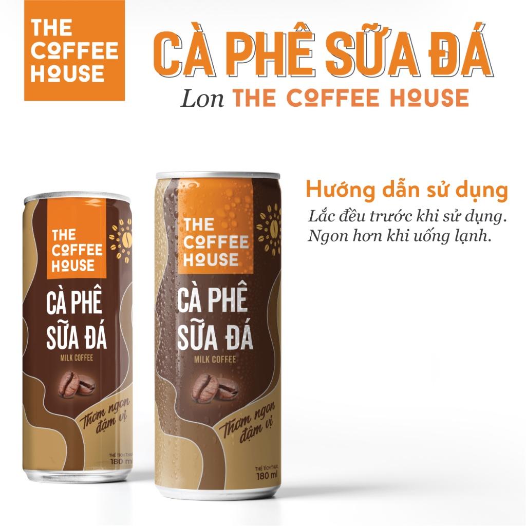 Thùng cà phê sữa đá The Coffee House uống liền 24 lon 180ml