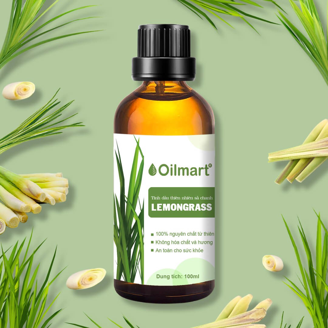 Tinh Dầu Thiên Nhiên Sả Chanh Oilmart Lemongrass Essential Oil 100ml