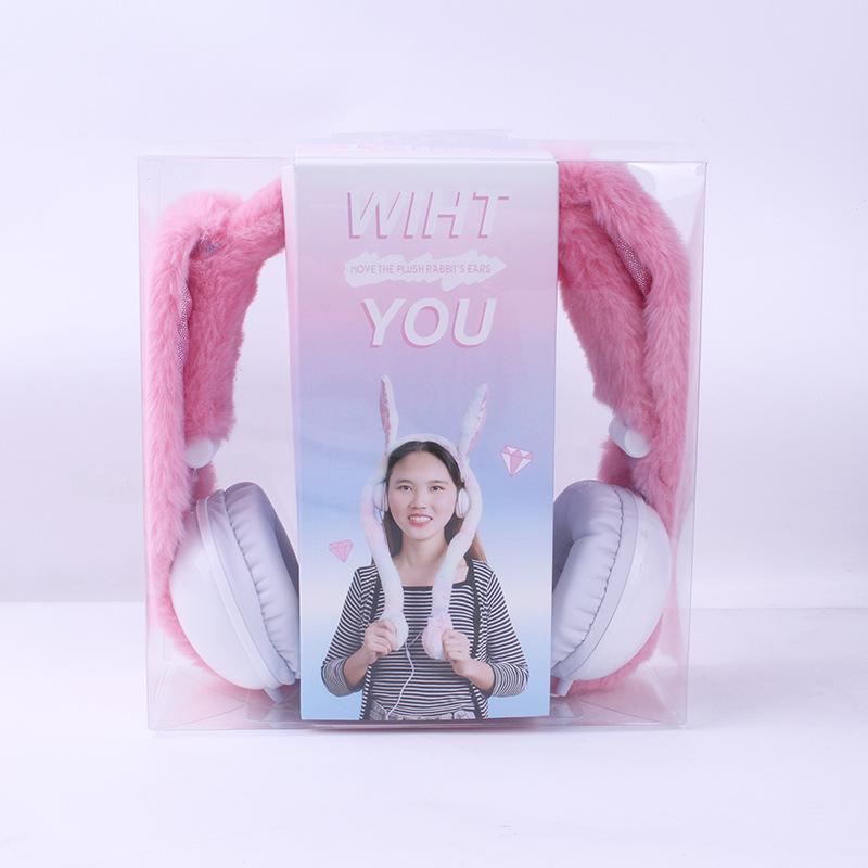 Phong cách mới nhất mới nhất tai thỏ hoạt hình dễ thương tai nghe túi khí Tai nghe sáng tạo của người nổi tiếng trên Internet có thể di chuyển tai nghe gắn trên đầu phát sáng sang trọng