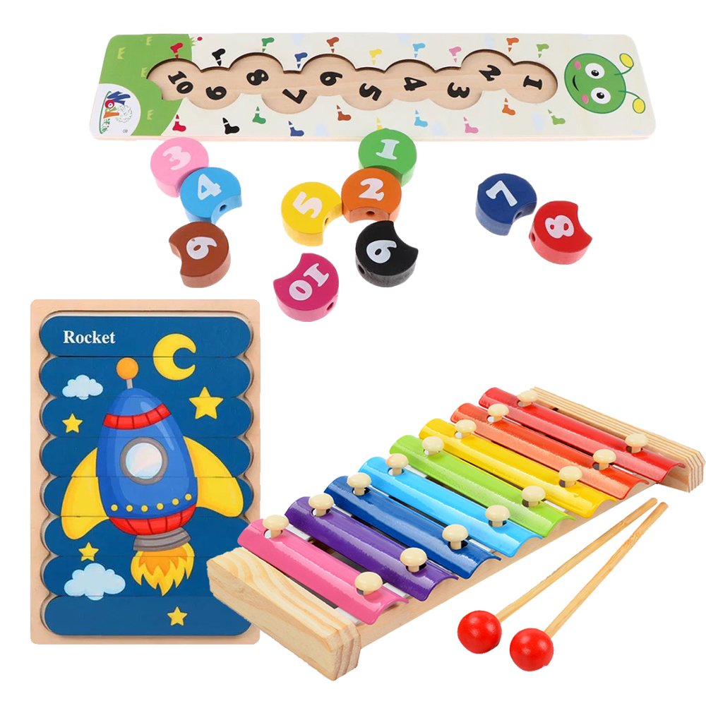 Đồ Chơi Giáo Dục Montessori Bằng Gỗ Bộ Phát Triển Kỹ Năng Tư Duy Và Cảm Thụ Âm Nhạc Cho Trẻ Từ 1 Đến 3 Tuổi