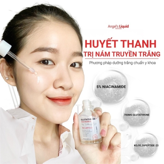 Tinh Chất Truyền Trắng Angel's Liquid Glutathione + Niacinamide 700 V-Ampoule 30ml