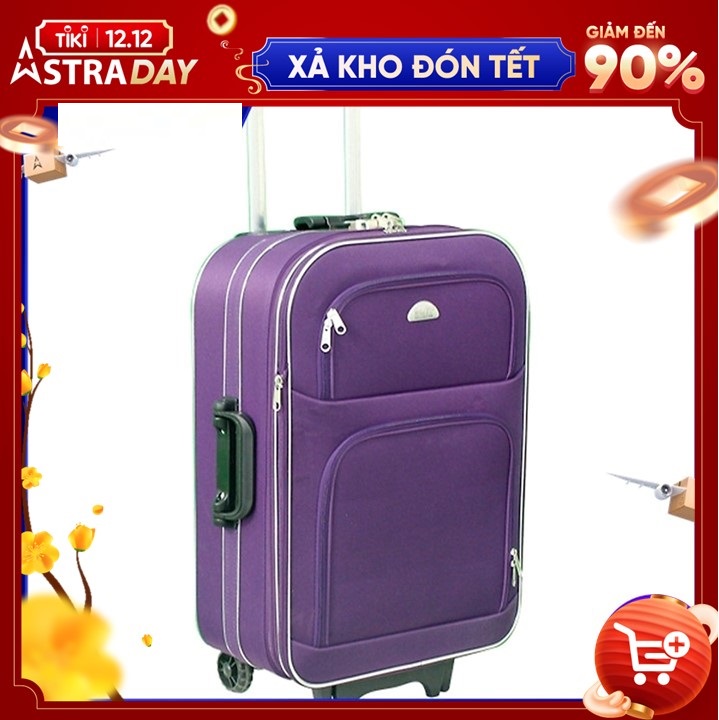 Vali Du Lịch Kéo Tay BI& TI  Tím 20 và 24 Inch