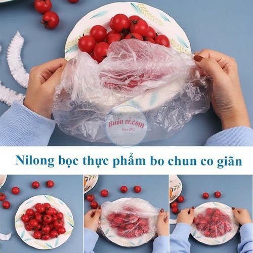 Combo 100 Màng Bọc Thực Phẩm Có Chun Co Dãn Tái Sử Dụng Được Kèm Túi Gấu - King TG