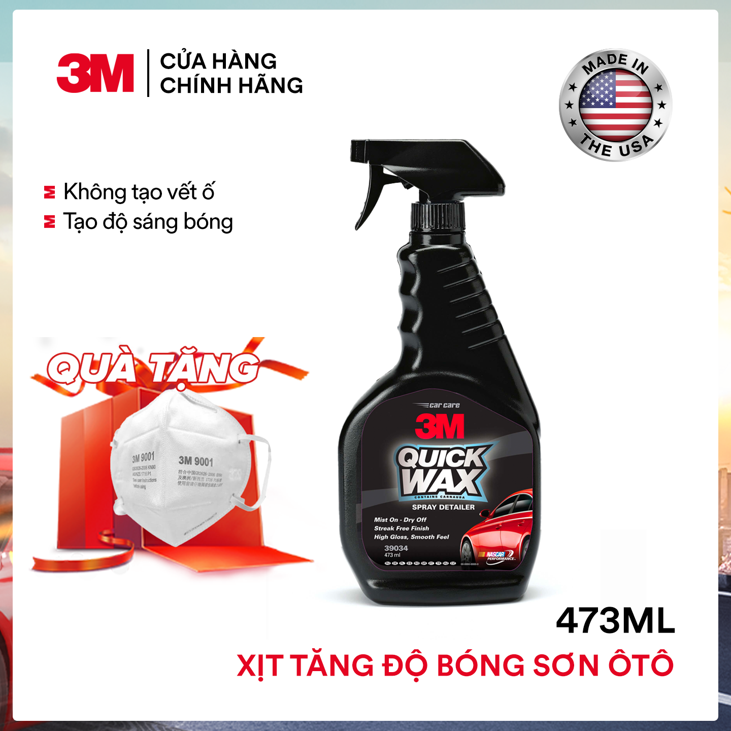 Chai xịt tăng độ bóng sơn ô tô 3M 39034