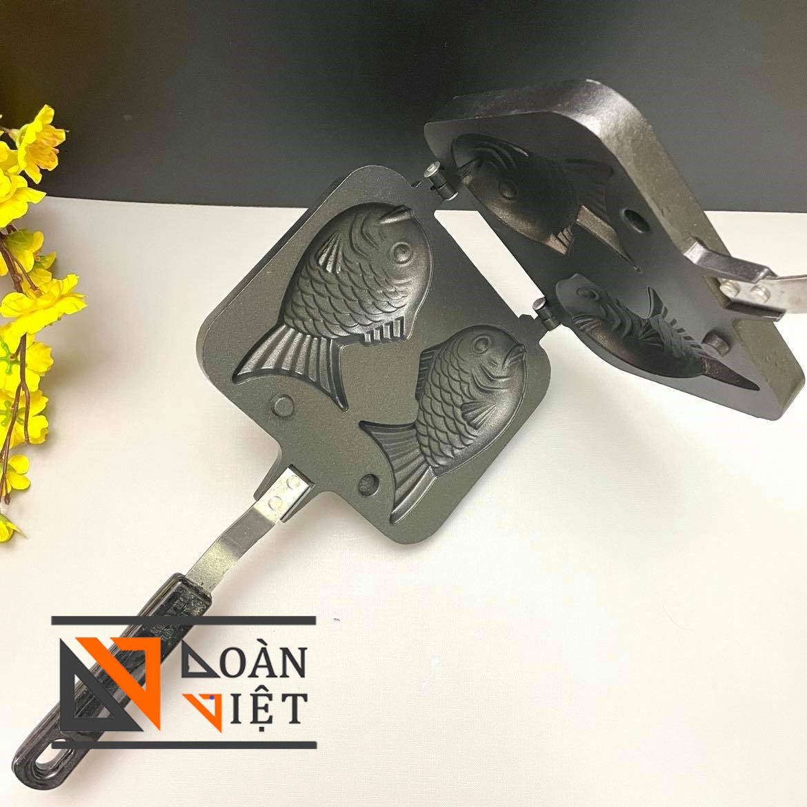 Khuôn Bánh Cá TAIYAKY Nhật Bản Cao cấp- Chống Dính - Khuôn Bánh Nướng Hình Cá 3D sắc nét. Dụng cụ làm bánh Nướng và các loại truyền thống - Loại Tốt Nặng 800g