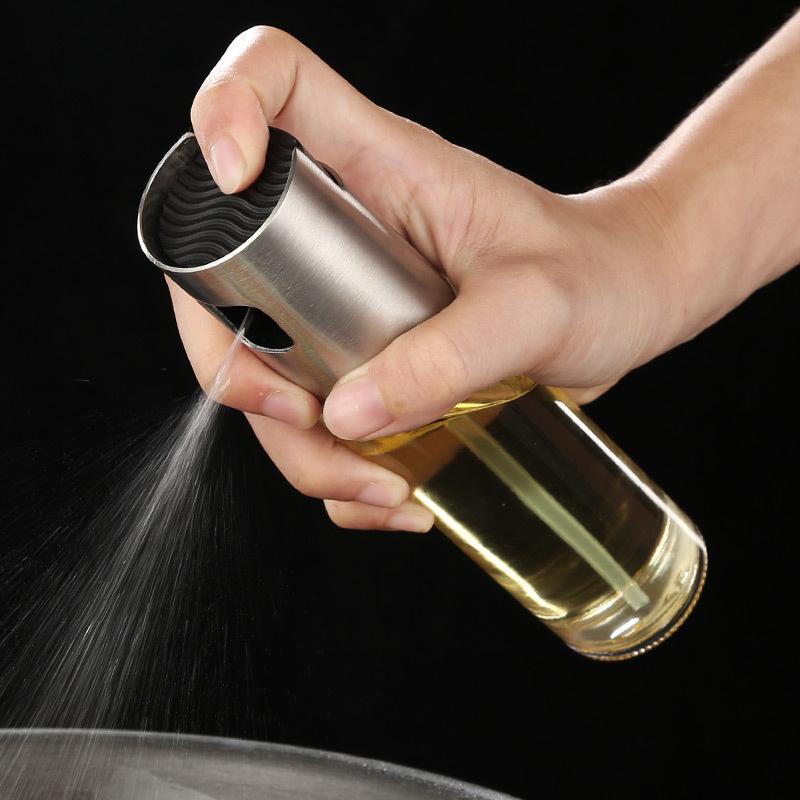 Bình Xịt Dầu Ăn Thân Thuỷ Tinh Đầu Xịt Inox - Hàng Chất Lượng