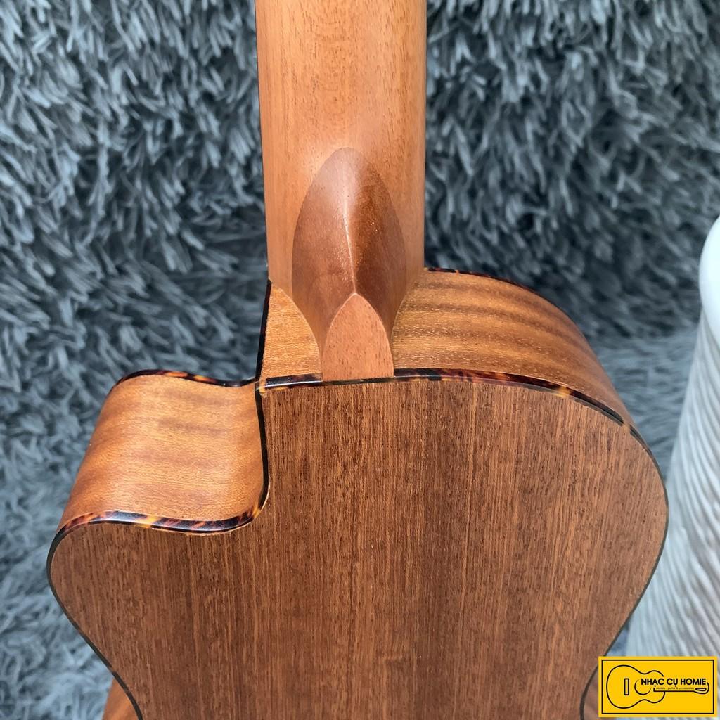 ĐÀN UKULELE CONCERT HOA KHUYẾT 23INCH KHÓA GOLD