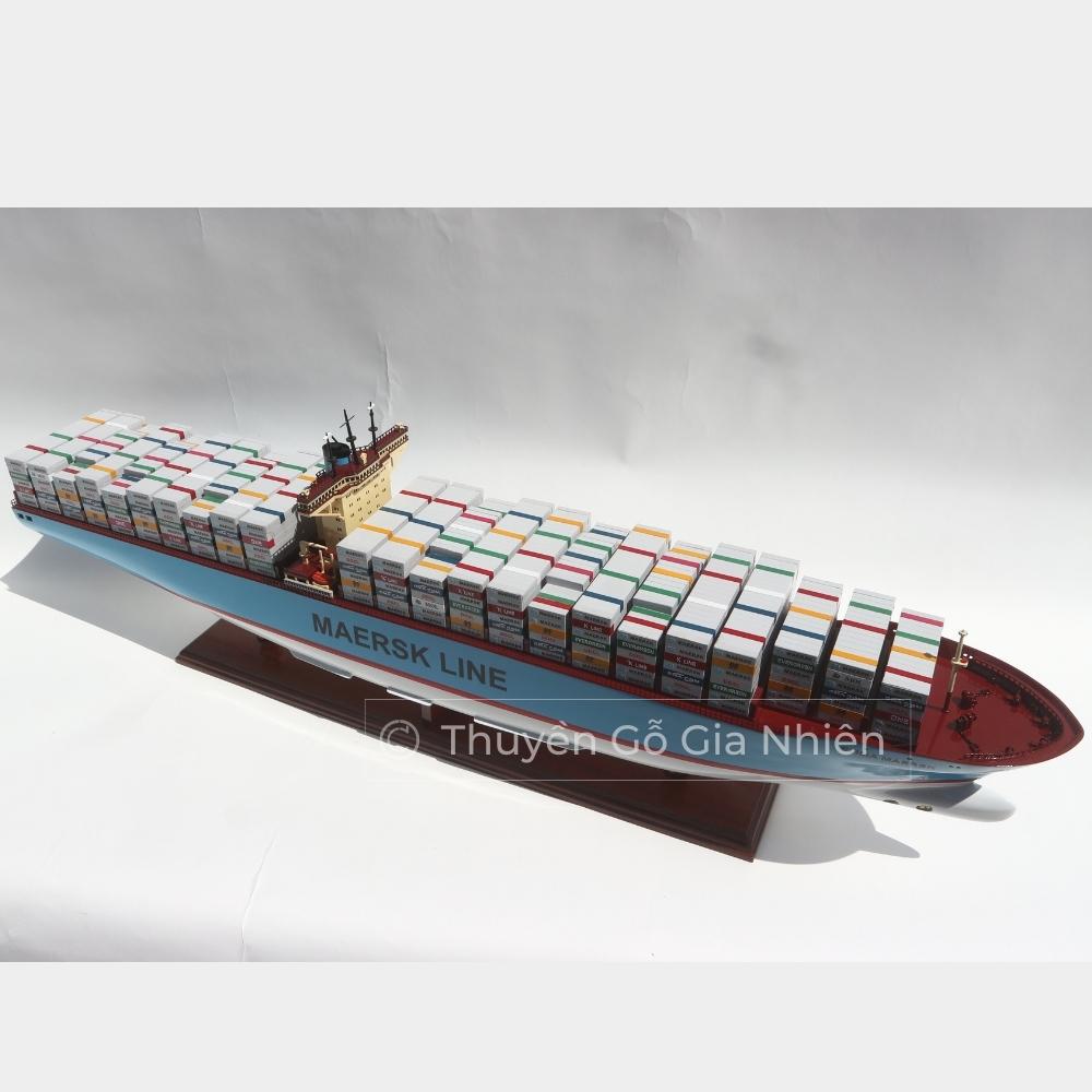 Mô Hình Thuyền Gỗ Trang Trí Phong Thủy Dạng Thuyền Thương Mại EMMA MAERSK Chính Hãng, Hàng Xuất Khẩu Chất Lượng Cao