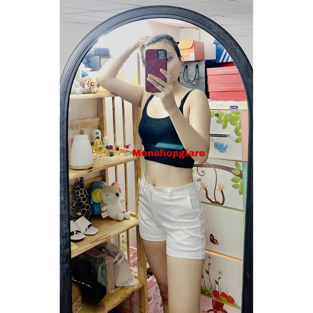 QUẦN SHORT NỮ LƯNG CAO VẢI KAKI CO GIÃN