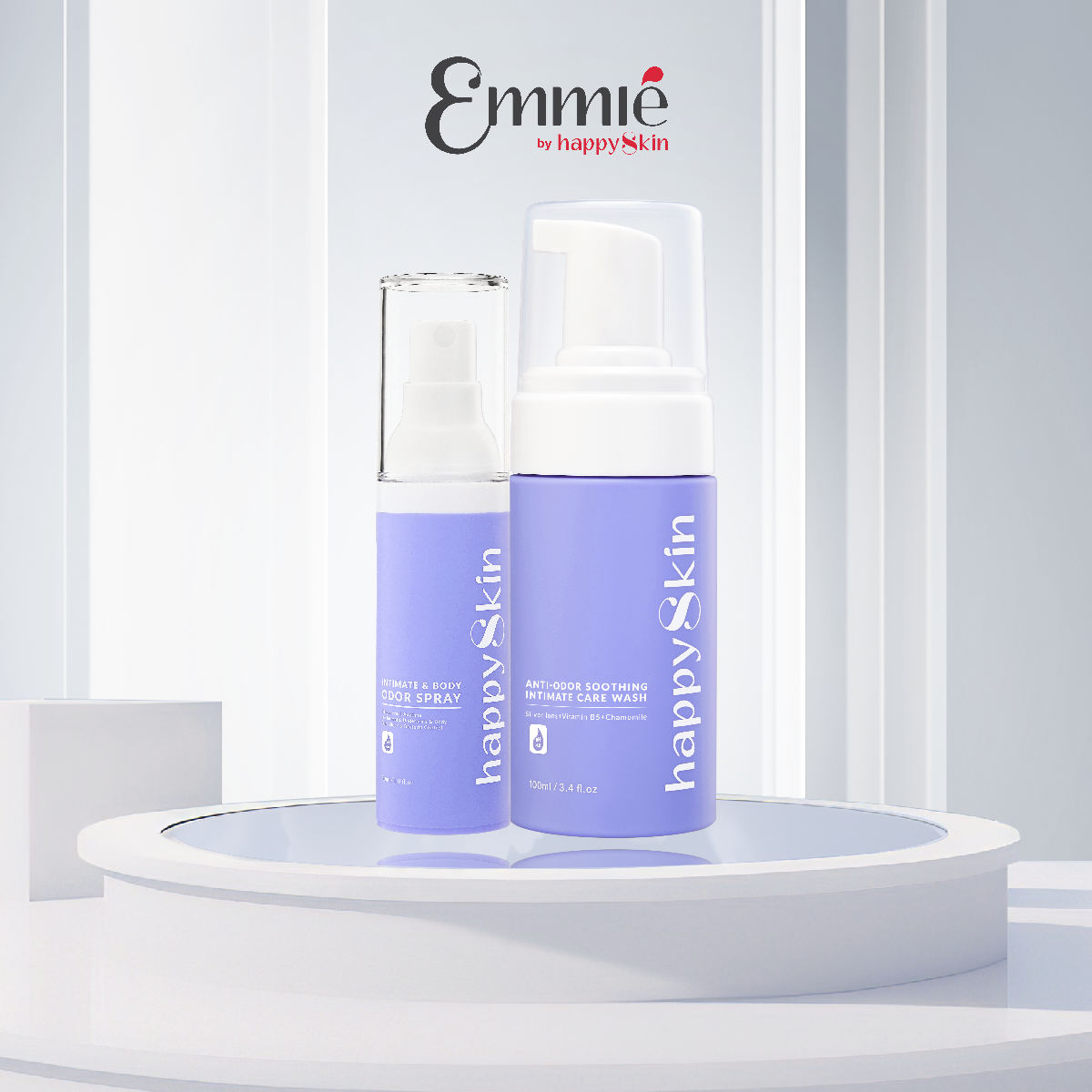 Combo Gìn Giữ Tình Yêu Emmié Intimate Care: Xịt Khử Mùi 30ml + Dung Dịch Vệ Sinh 100ml