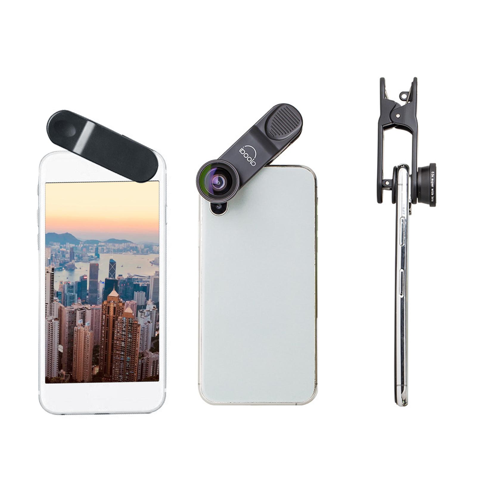 Professional HD 0.3X Ultra-Wide Angle Lens Clip-on Phone Camera Lens Add-on Lens Camera Lens No Dark Corner Compatible