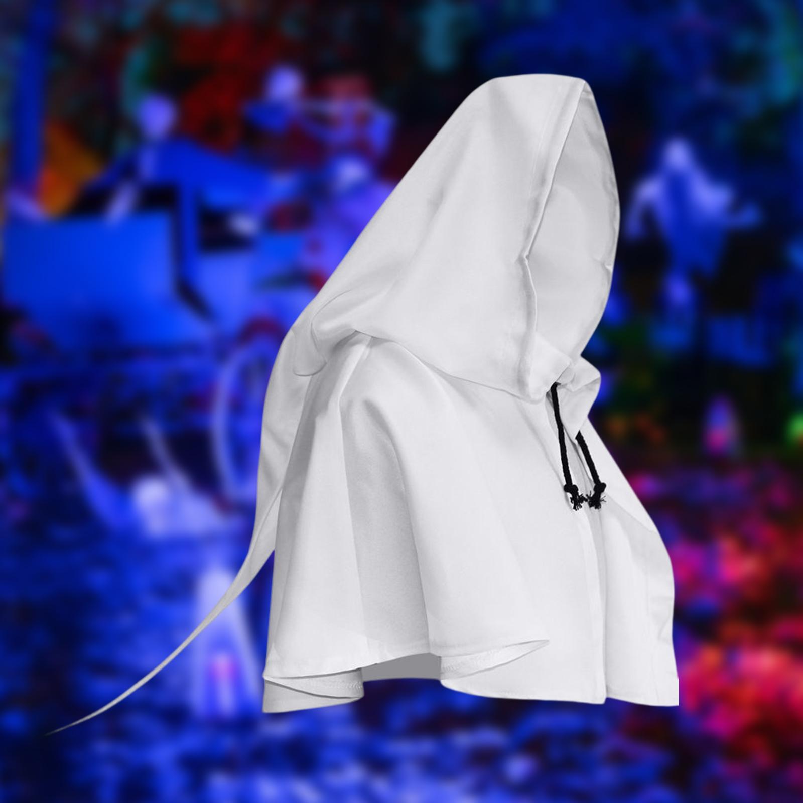Halloween Cloak Priest Robe Cosplay Cape Gothic Hat Wizard Cloak Hooded Poncho for Adults