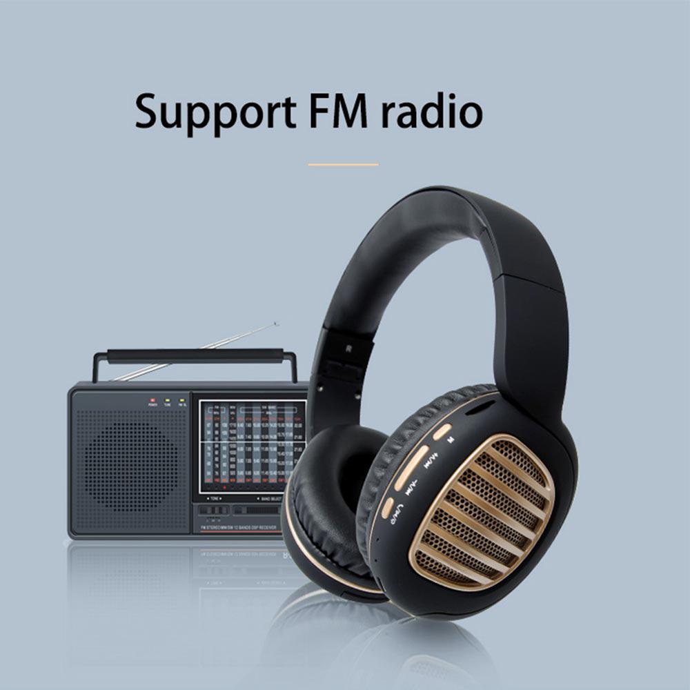 Wireless Bluetooth Foldable Headset FM Radio Stereo Music Portable Headset