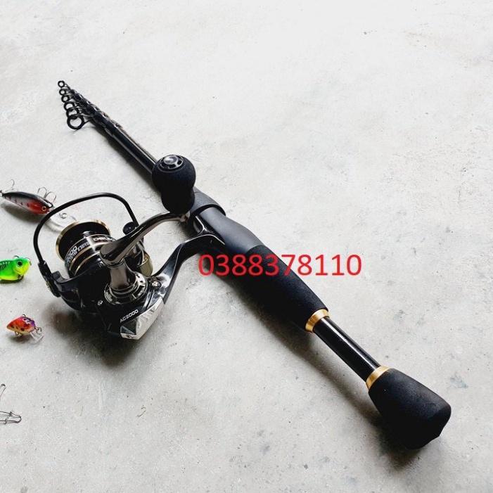 Sale to Bộ Cần Lure Rút, Bộ Lure Cần Rút Fit Carbon Thu Gọn 40 -50cm - xả hàng tồn