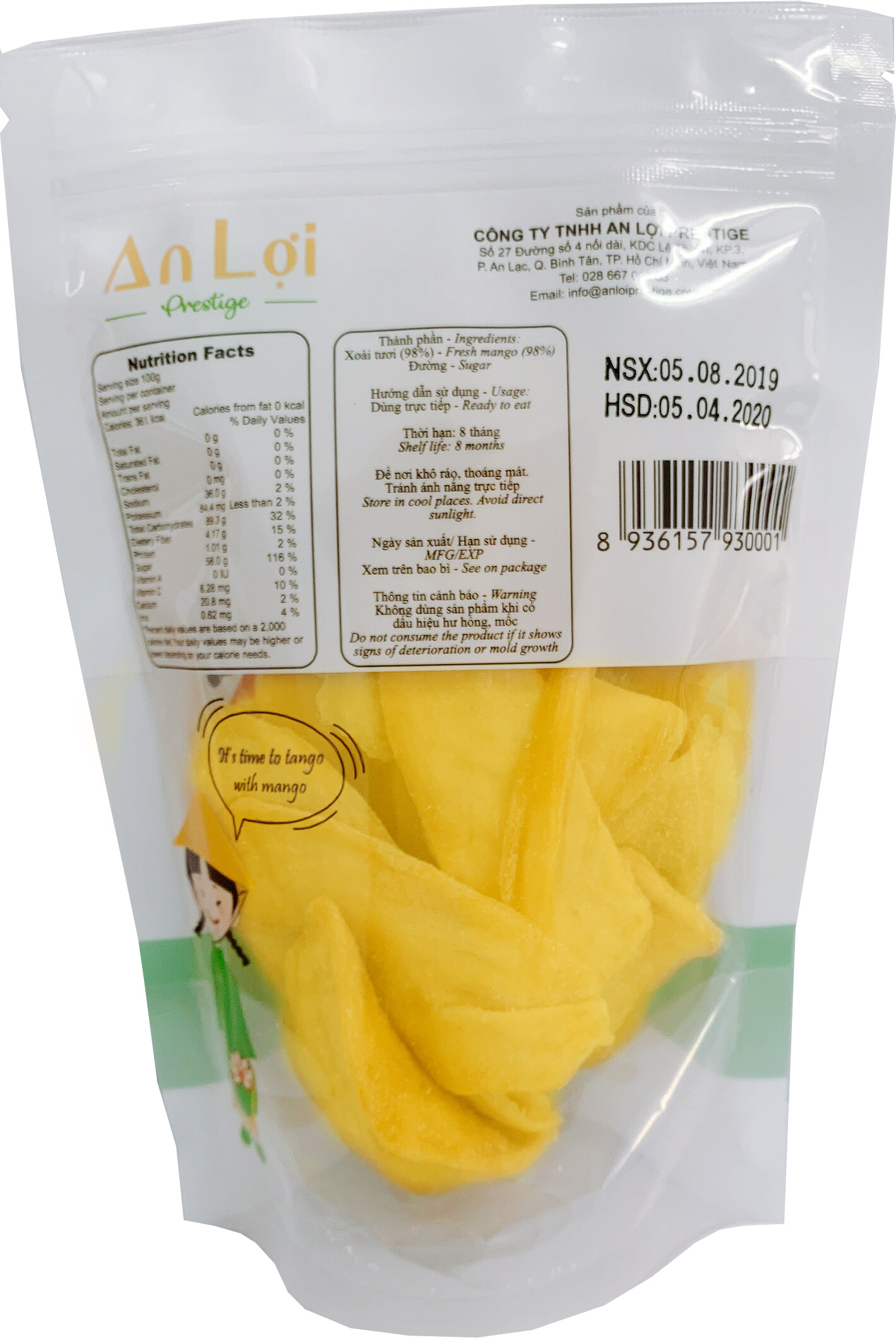 LÔ 5 XOÀI SẤY DẺO AN LỢI 부드러운 말린 망고