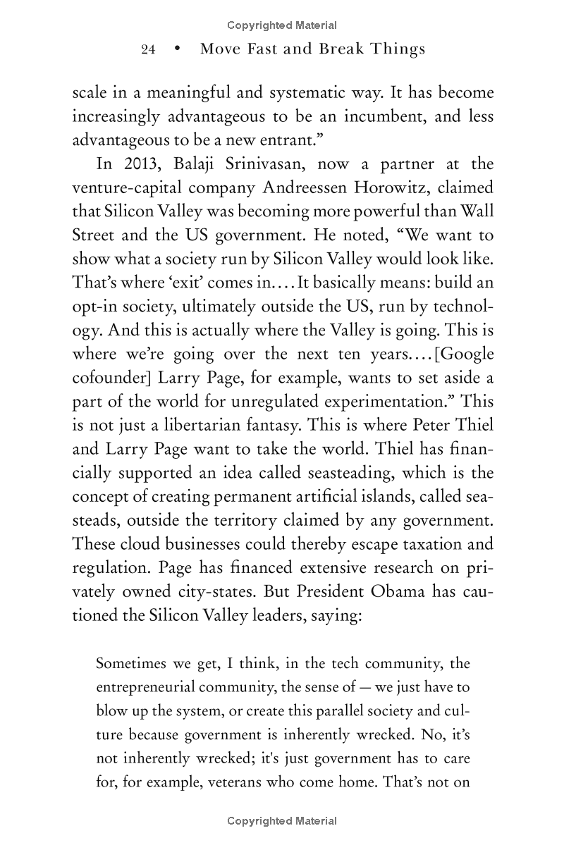 Move Fast And Break Things: How Facebook, Google, And Amazon Cornered Culture And Undermined Democracy