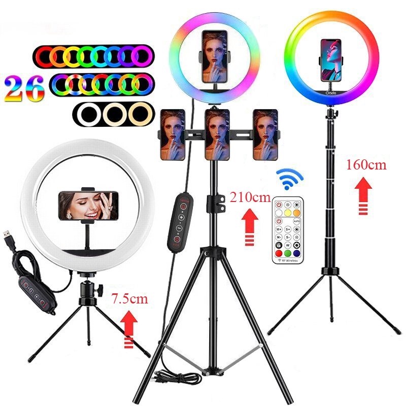 Đèn livestream nhiều màu RGB chụp ảnh makeup quay tiktok