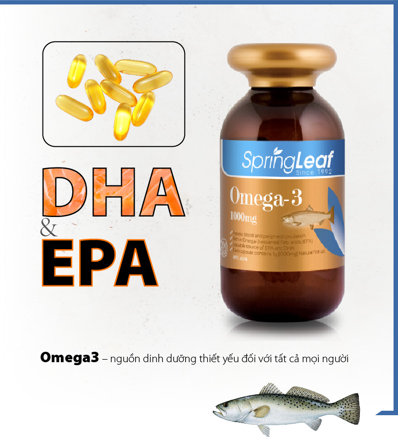 TPBVSK: Dầu Cá Spring Leaf Omega 3 1000mg