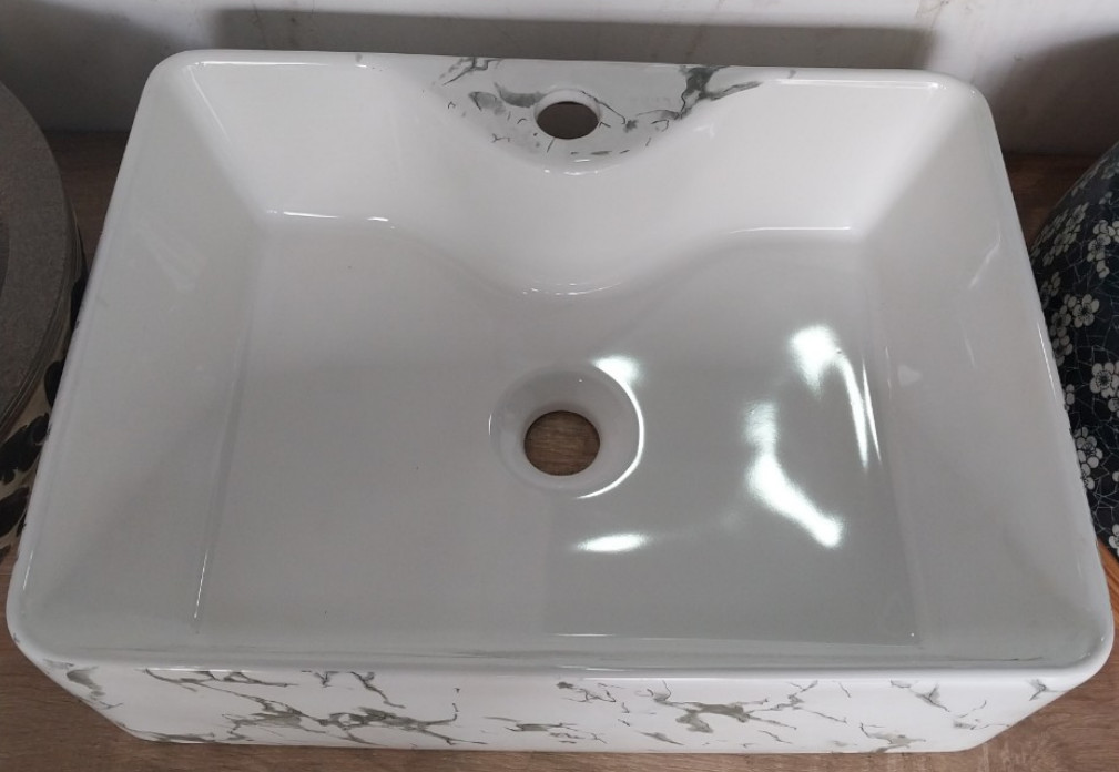 LAVABO ĐẶT BÀN HỌA TIẾT VÂN MÂY - CHẬU RỬA MẶT