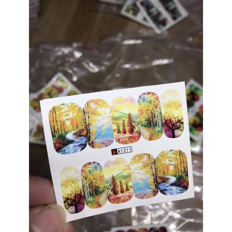 Hình dán stick săm nước phong cảnh